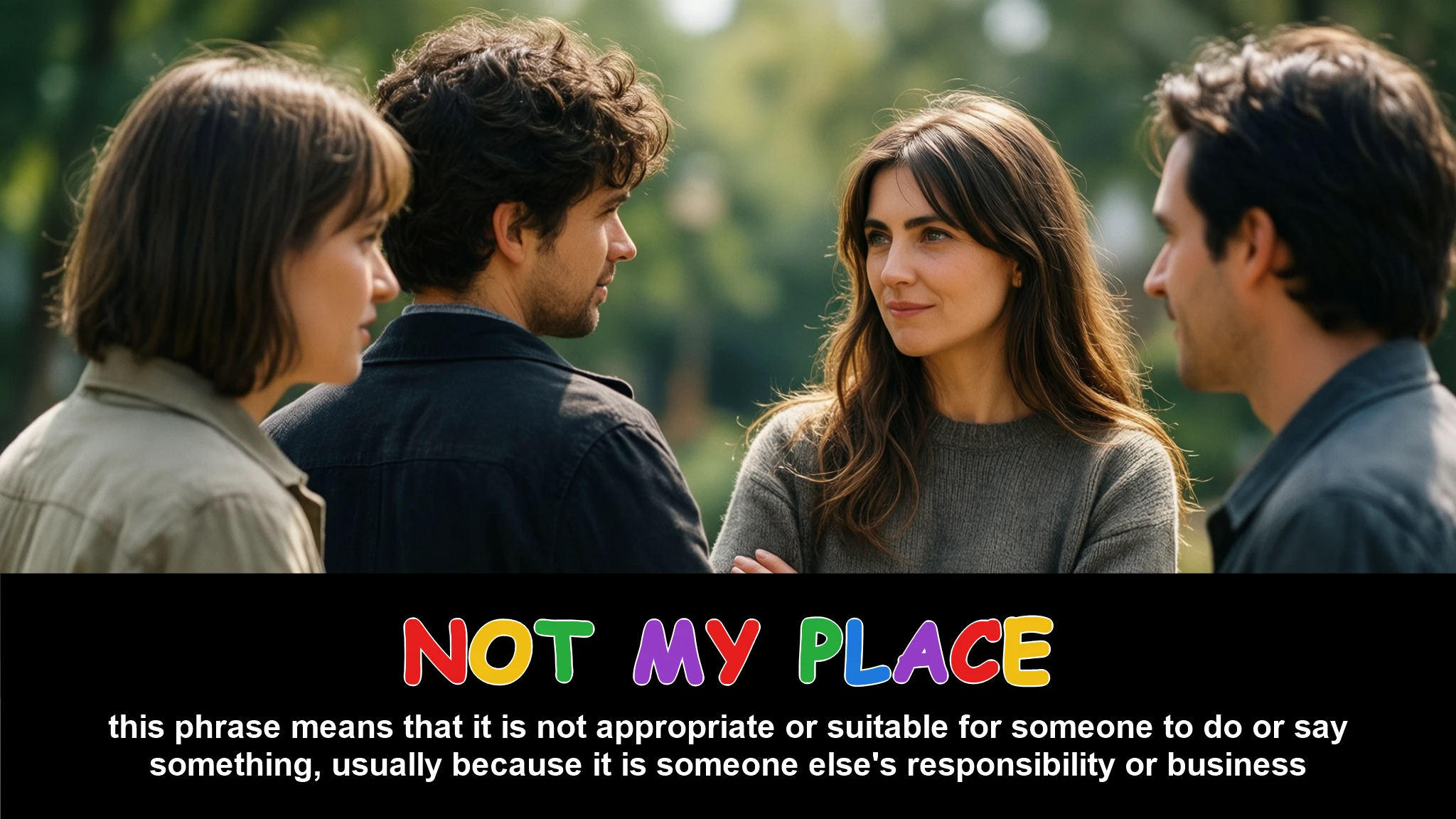 English Illustration for not my place